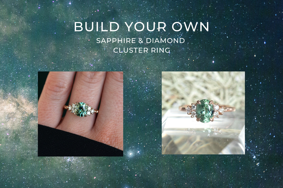 Build Your Own Sapphire & Diamond Cluster Ring Anueva Jewelry