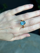 4.25CT ELONGATED CUSHION MONTANA SAPPHIRE, MEDIUM TEAL BLUE, UNTREATED, 11.87X8.18x5.12MM - APPRAISED STONE
