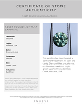 1.06CT ROUND MONTANA SAPPHIRE, GREEN WITH TEAL, 5.86X4.23MM, EARLY ACCESS