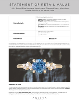 1.20ct Round Blue Montana Sapphire and Diamond Starry Night Low Profile Solitaire in 14k Yellow Gold