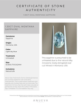 1.30CT OVAL MONTANA SAPPHIRE, LIGHT SKY BLUE, 8.35X5.71X3.62MM