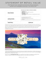 1.30ct Round Crown Jubilee® Cut Diamond 4-Prong Evergreen Solitaire with Embedded Diamonds in 14k Yellow Gold