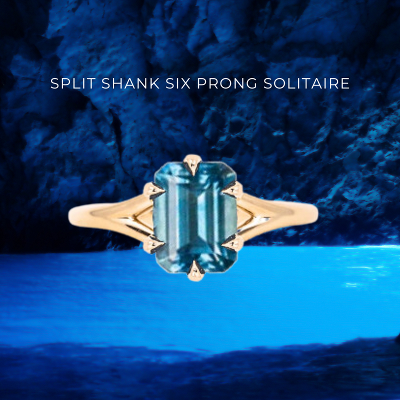 1.36CT EMERALD CUT MONTANA SAPPHIRE // Design Specialist Curated Build Your Own Dream Ring