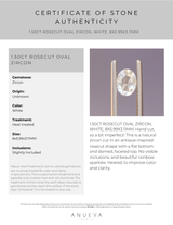 1.50CT ROSECUT OVAL ZIRCON, WHITE, 8X5.99X3.11MM