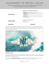 1.55ct Precision Radiant Cut Teal Montana Sapphire and Diamond Cluster Evergreen Ring in 14k Yellow Gold