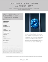 1.61CT PRECISION CUT ELONGATED FANCY CUSHION MONTANA SAPPHIRE, VIBRANT ROYAL BLUE, 7X6X4.2MM EARLY ACCESS