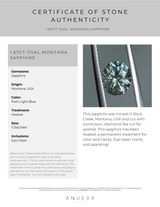 1.67CT OVAL MONTANA SAPPHIRE, PARTI LIGHT BLUE YELLOW, 7.3X6.1MM