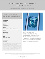 1.73CT RADIANT CUT MADAGASCAR SAPPHIRE, , 6.5X5.5X5.2MM