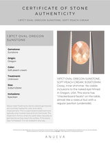 1.87CT OVAL OREGON SUNSTONE, SOFT PEACH CREAM, 9.05X7.01MM