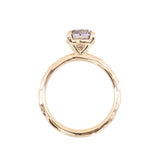 1.61ct Round Brilliant Salt & Pepper Diamond Evergreen 4 Prong Solitaire in 14k Yellow Gold