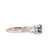 CUSTOMER HOLD - 1.06ct Round Blue Montana Sapphire and Diamond Starry Night Low Profile Solitaire in 14k Yellow Gold