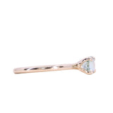 0.83ct Round Light Blue Untreated Montana Sapphire Classic 4 Prong Solitaire in 14k Yellow Gold