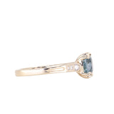 2.16ct Untreated Malawi Cushion Cut Sapphire and Diamond Vintage Cathedral Four Prong Ring in 14k Yellow Gold (Copy)