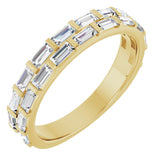 Double Stacked Baguette Diamond Band