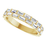 Double Stacked Baguette Diamond Band