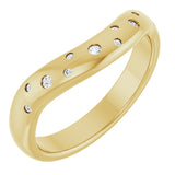 Scattered Contour Diamond Band