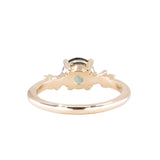 1.31ct Round Teal Blue Montana Sapphire and Diamond Starry Night Low Profile Solitaire in 14k Yellow Gold