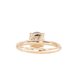1.61ct Round Brilliant Salt & Pepper Diamond Evergreen 4 Prong Solitaire in 14k Yellow Gold