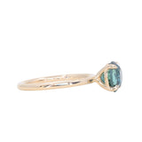 2.34ct Round Untreated Blue Montana Sapphire Classic 4 Prong Solitaire in 14k Yellow Gold- Appraised Stone