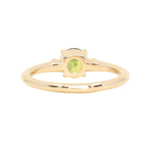 0.84ct Round Australian Parti Sapphire and Princess Cut Diamond Rapids Low Profile Ring in 14k Yellow Gold
