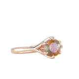 1.30ct Unheated Bicolor Montana Sapphire Low Profile Six Prong Split Shank Solitaire in 14k Rose Gold