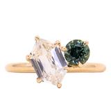 Toi et Moi Ring - Choose Two Gemstones - Setting