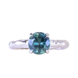 1.39ct Silky Umba Sapphire Four Prong Evergreen Solitaire in Platinum