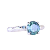 1.39ct Silky Umba Sapphire Four Prong Evergreen Solitaire in Platinum