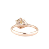 1.30ct Unheated Bicolor Montana Sapphire Low Profile Six Prong Split Shank Solitaire in 14k Rose Gold