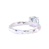 1.39ct Silky Umba Sapphire Four Prong Evergreen Solitaire in Platinum