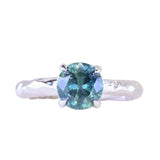 1.39ct Silky Umba Sapphire Four Prong Evergreen Solitaire in Platinum