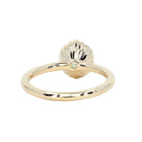 1.94ct Oval Precision Cut Untreated Blue Montana Sapphire Scallop Cup Solitaire in 14k Yellow Gold