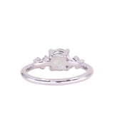 1.12ct Round Silvery Light Blue Montana Sapphire and Diamond Starry Night Low Profile Solitaire in 14k White Gold