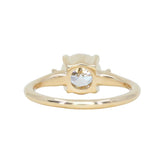 1.12ct Genuine Old European Cut Diamond and Princess Cut Diamond Rapids Low Profile Ring in 14k Yellow Gold