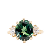 Antique Inspired Three Stone Diamond Band - Setting