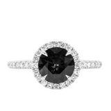 Pavé Set- Diamond Studded Halo and Band - Setting