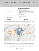 2.09ct Untreated Tanzanian Color Shifting Fantasy Cut Sapphire and Diamond Antique Milgrain Three Stone Low Profile Ring in 14k Yellow Gold