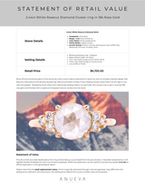 2.44ct White Rosecut Diamond Cluster ring in 18k Rose Gold