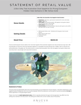 2.55ct Silky Teal Australian Oval Sapphire Six Prong Evergreen Hidden Halo Solitaire in 18k Yellow Gold