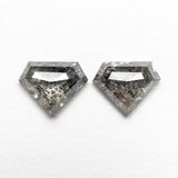 1.40cttw 2pc 5.71x7.14x2.33mm 5.67x7.08x2.46mm Shield Rosecut Matching Pair 20951-05