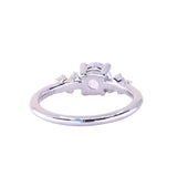 0.83ct White Ceylon Sapphire and Diamond Starry Night Low Profile Solitaire in 14k White Gold