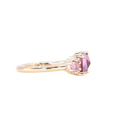 Pink Spinel, Garnet and Tourmaline Mosaic Ring in 14k Yellow Gold