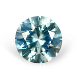 1.50CT ROUND PRECISION CUT MONTANA SAPPHIRE, AQUA-BLUE, 6.8X4.5MM