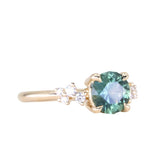 1.43ct Tanzanian Sapphire and Diamond Starry Night Low Profile Solitaire in 14k Yellow Gold