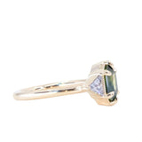 1.77ct Elongated Hexagon and Trillion Salt and Pepper Diamond Low Profile Ring in 14k Yellow Gold