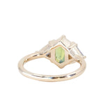 1.77ct Elongated Hexagon and Trillion Salt and Pepper Diamond Low Profile Ring in 14k Yellow Gold