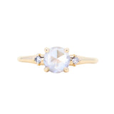 1.33ct Rosecut Grey Diamond and Princess Cut Diamond Rapids Low Profile Ring in 14k Yellow Gold