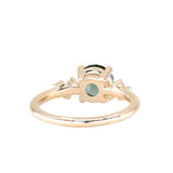 1.43ct Tanzanian Sapphire and Diamond Starry Night Low Profile Solitaire in 14k Yellow Gold