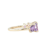 Pink Sapphire, Tourmaline and Spinel Mosaic Ring in 14k Yellow Gold