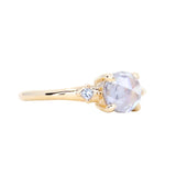 1.33ct Rosecut Grey Diamond and Princess Cut Diamond Rapids Low Profile Ring in 14k Yellow Gold